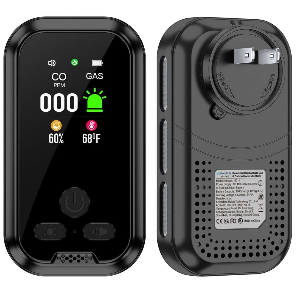 Detector de monóxido de carbono e gerenciamento de alarme de gás combustível