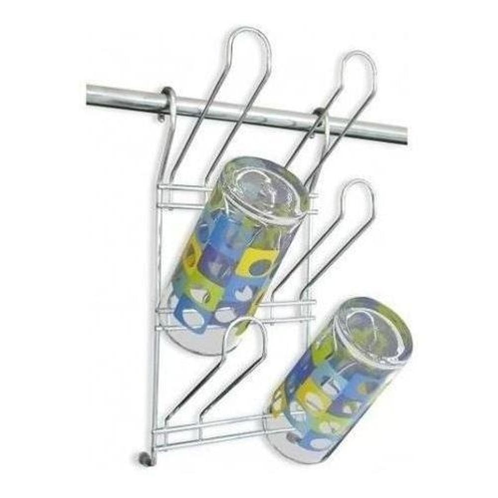 Suporte Para 6 Copos Cromado Escorredor De Copos Jomer 4285