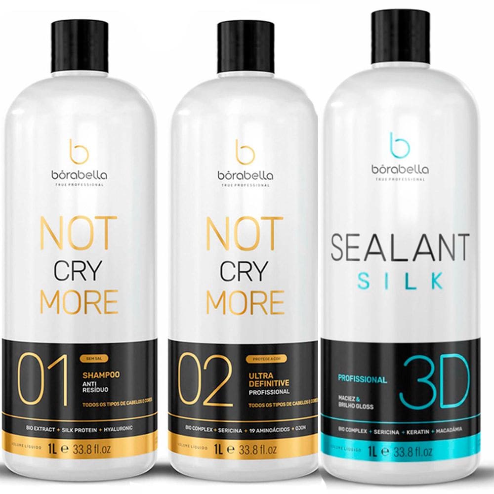 Kit Progressiva Not Cry More e Selagem Silk 3D Borabella