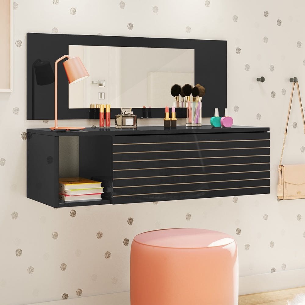 Penteadeira Joy Preto Fosco Peternella Móveis