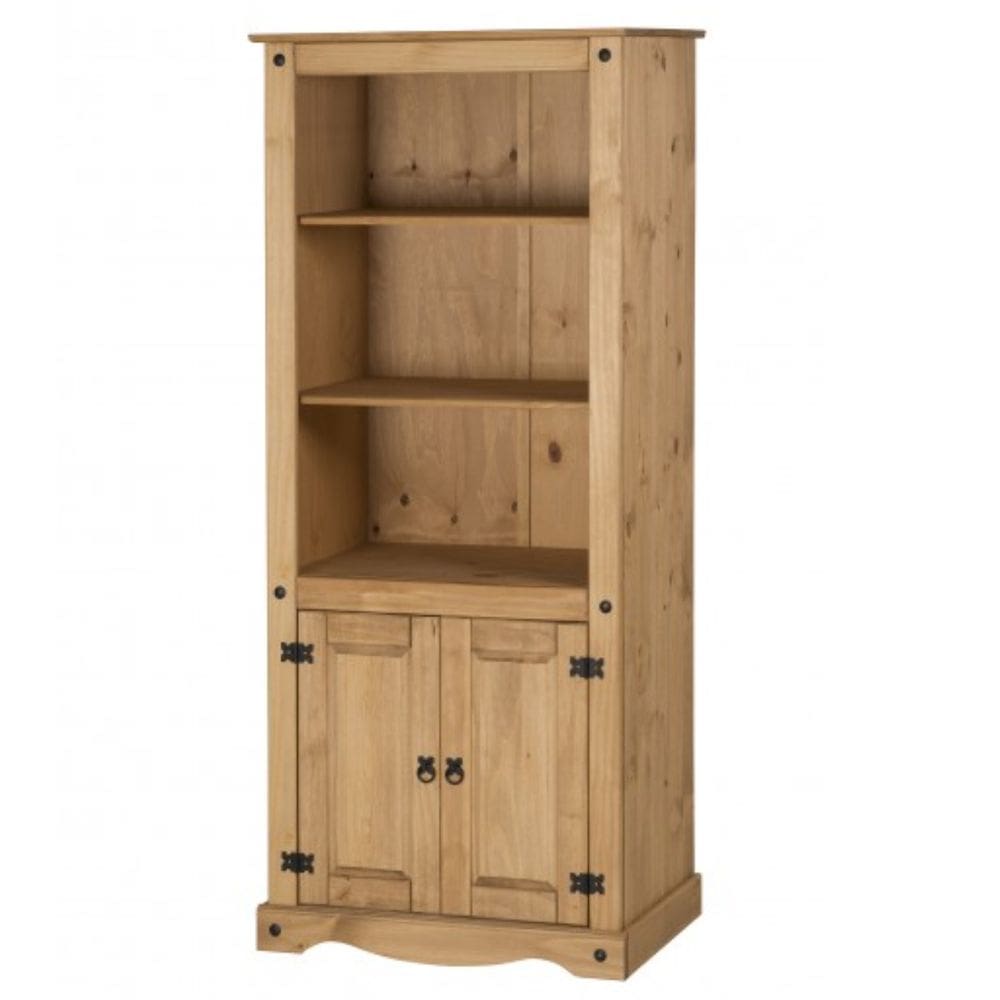 Estante em Madeira com 2 Portas Marrom Antique