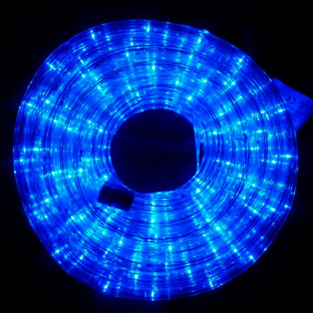 Mangueira Iluminada 162 leds Pisca 110v 10m Tomada Decoração Natal Cor:Azul