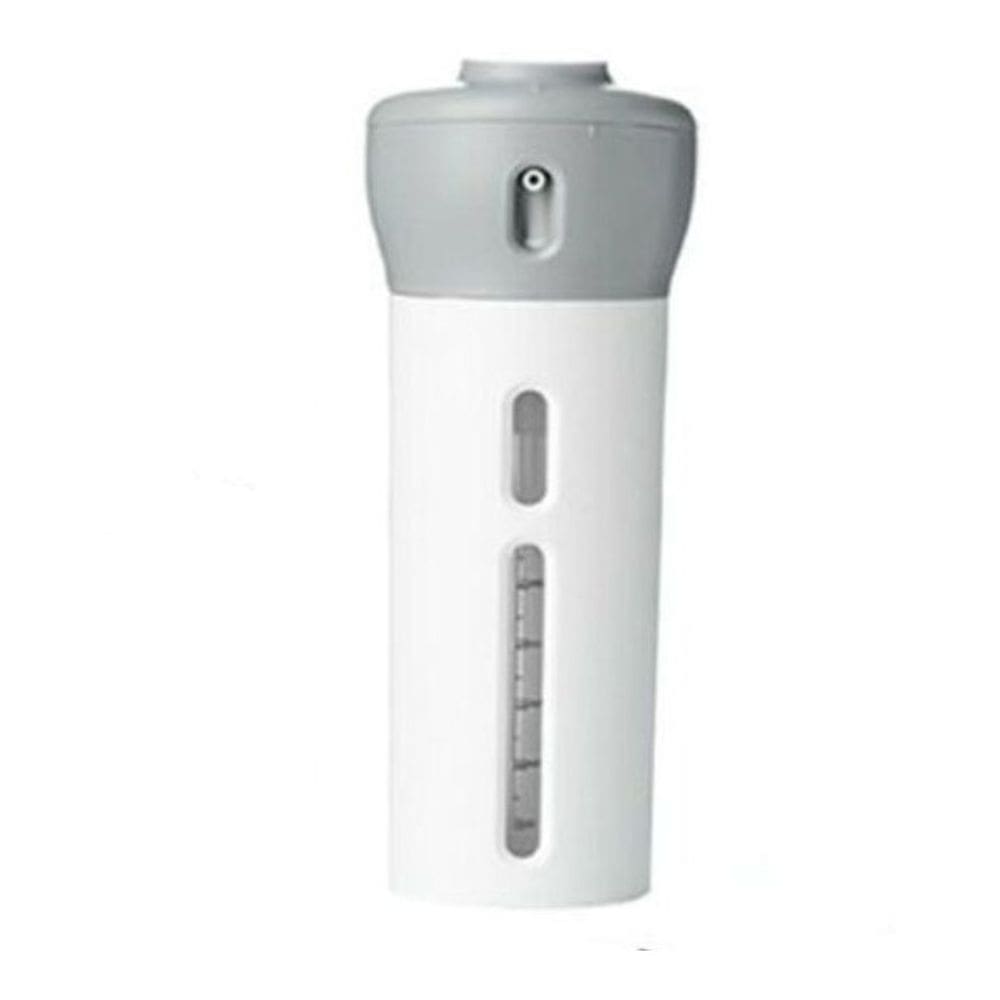 Dispenser 4 em 1 Pote Viagem Mala Shampoo Liquido Sabonete Cor:Cinza