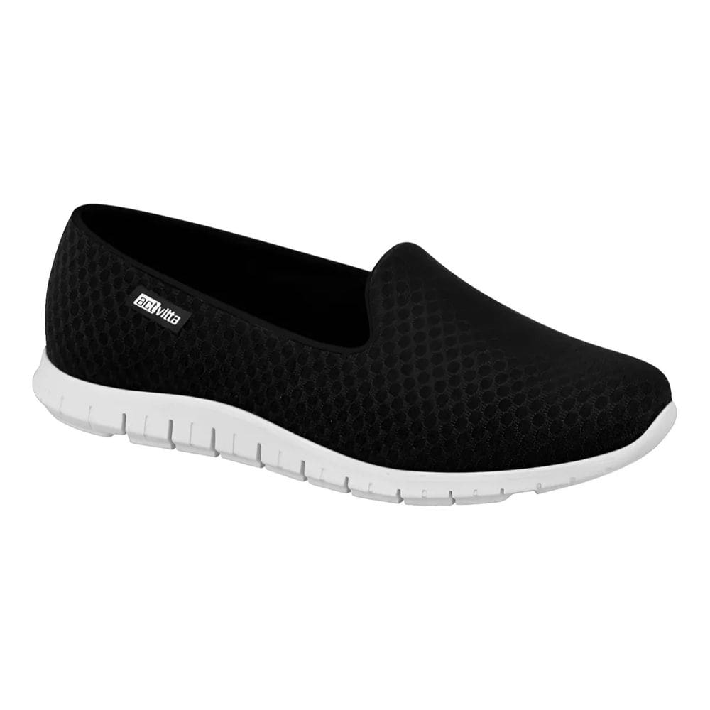 Tênis Actvitta Calce Fácil Feminino Nylon Preto
