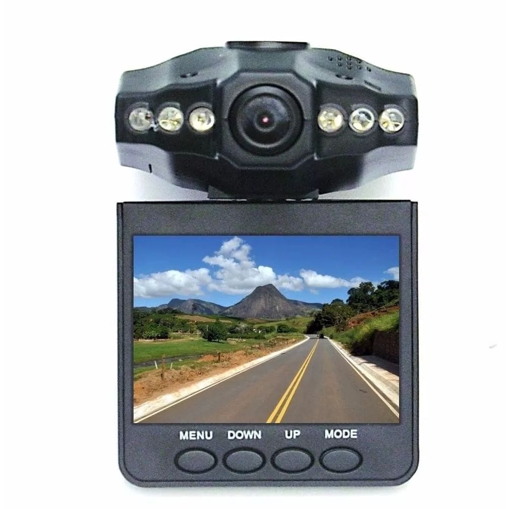 Câmera Filmadora Veicular HD DVR Visão Noturna e Visor LCD