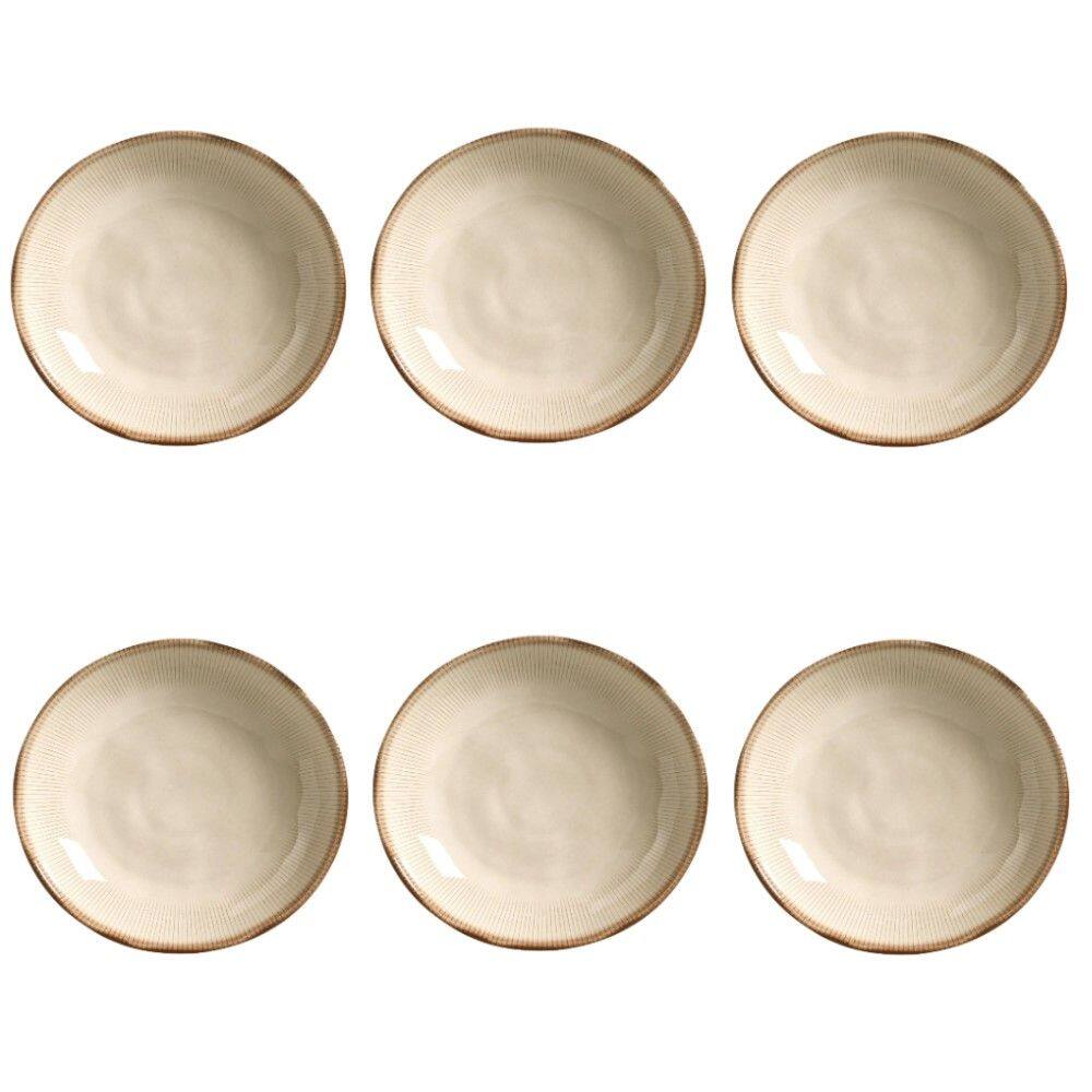 Conjunto de Pratos Fundos 06 Peças Bio Raio Porto Brasil