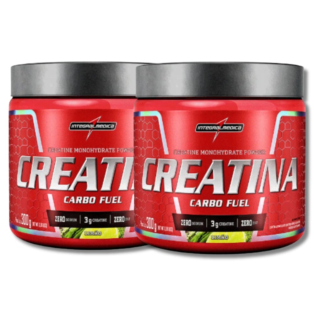 Kit Creatina Carbo Fuel (300g) Integralmedica Limão - 2 Unidades