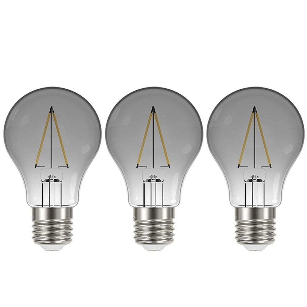 Lâmpada Led Fumê 30w Iluminação Kit 3 Unid. Decorativa Vintage Branco Quente Retrô Multifilamento Luz Casa Decoração