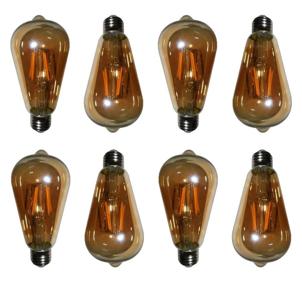 Lampada Multi Filamento Led Kit 8 Unidades Vintage Decoraçao Retro Casa Jardim Quintal Iluminaçao