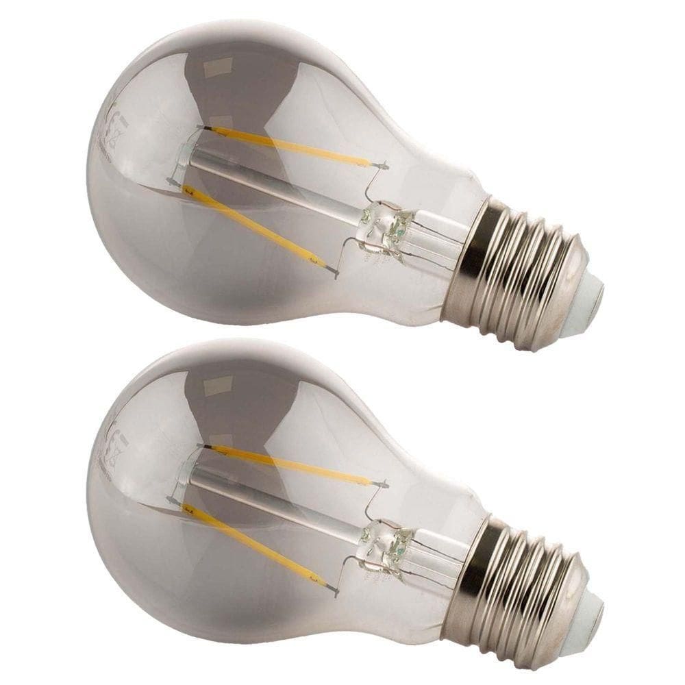 Lâmpada Led Fumê Kit 2 Unid. 30w Iluminação Decorativa Vintage Branco Quente Retrô Luz Casa Decoração Multifilamento