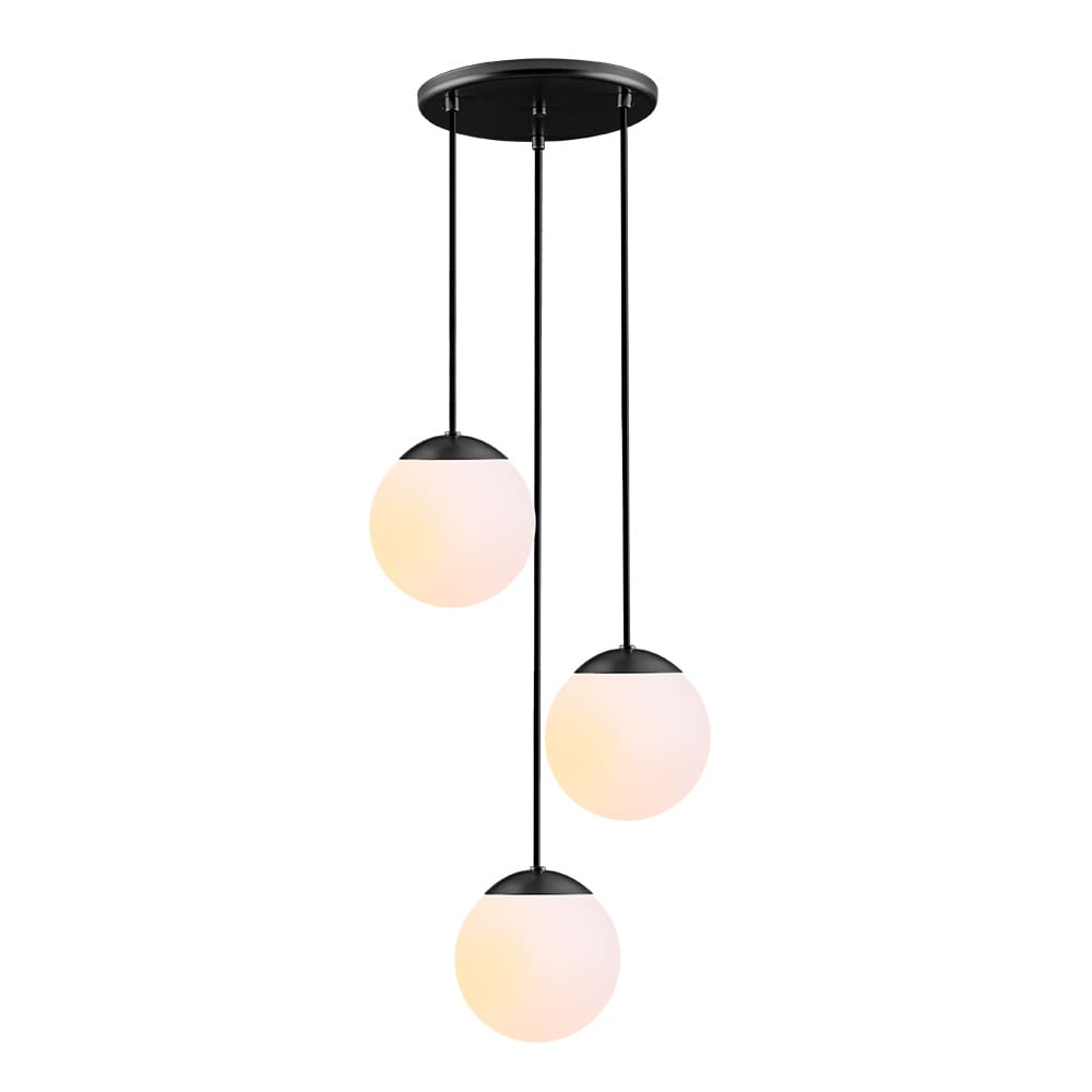 Lustre Pendente Vidro Globo Jabuticaba Balcão Cozinha Quarto Sala Chelsea 3 Lâmpadas E27 Bivolt