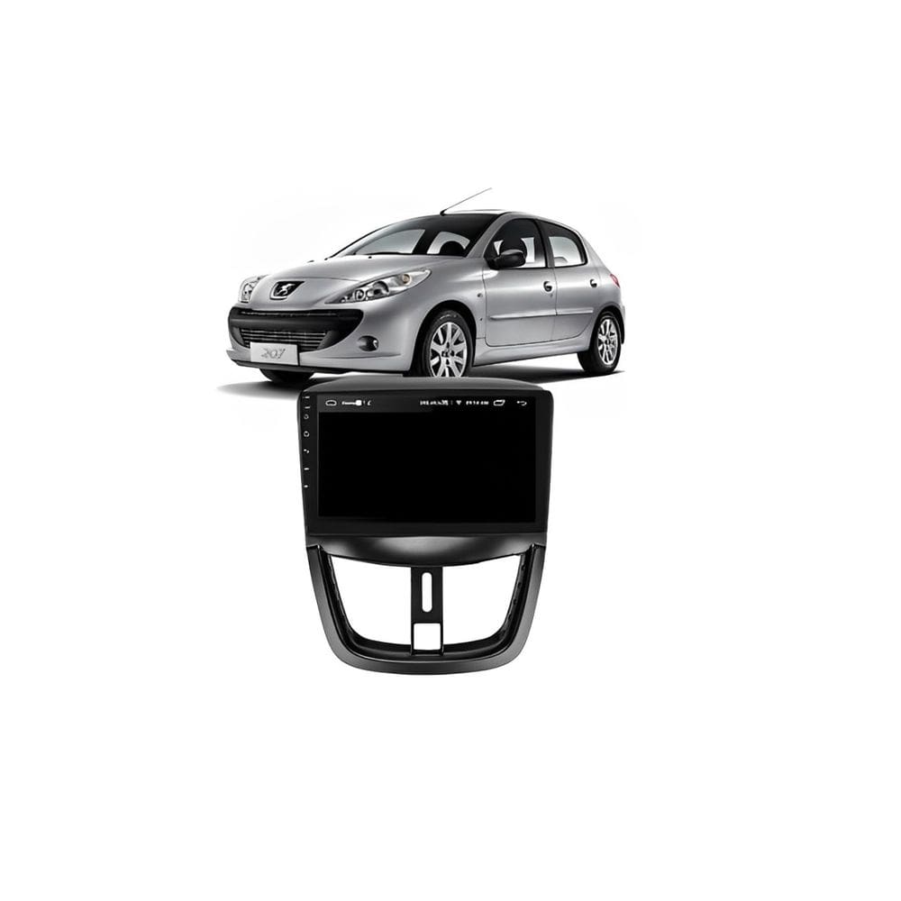 Kit Multimídia Peugeot 207 de 2008 / 2014 9 Pol Android Carplay 2/32GB - 915BR ROADSTAR