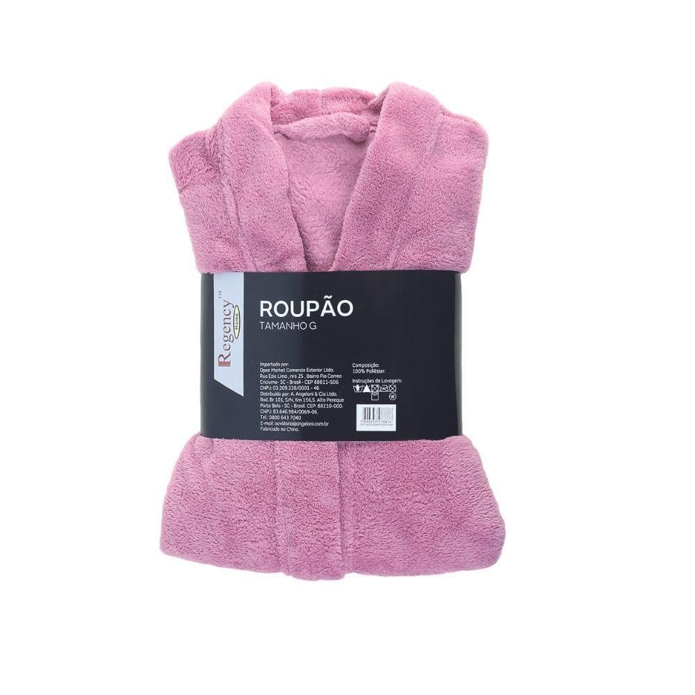 Roupão Fleece Microfibra Rosa - Regency