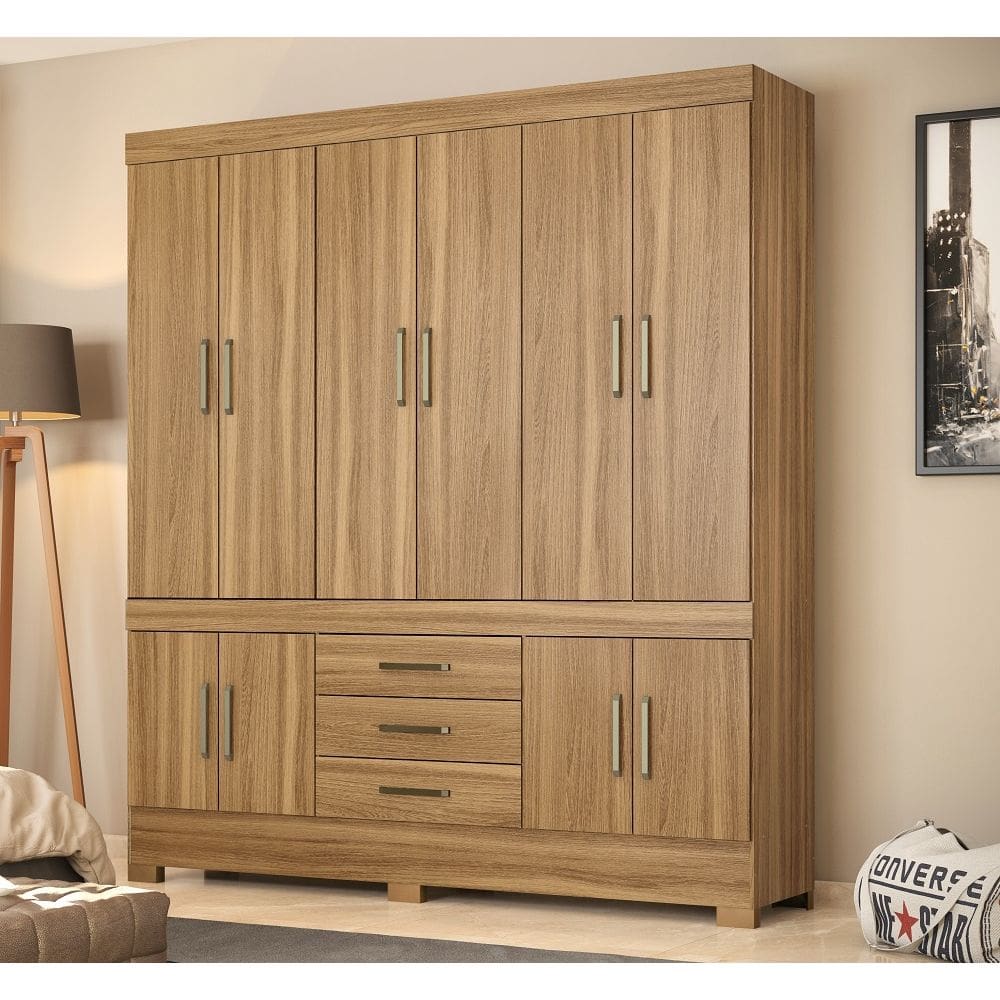 Guarda Roupa New Murano Casal 10 Portas - Amêndola Touch Demóbile