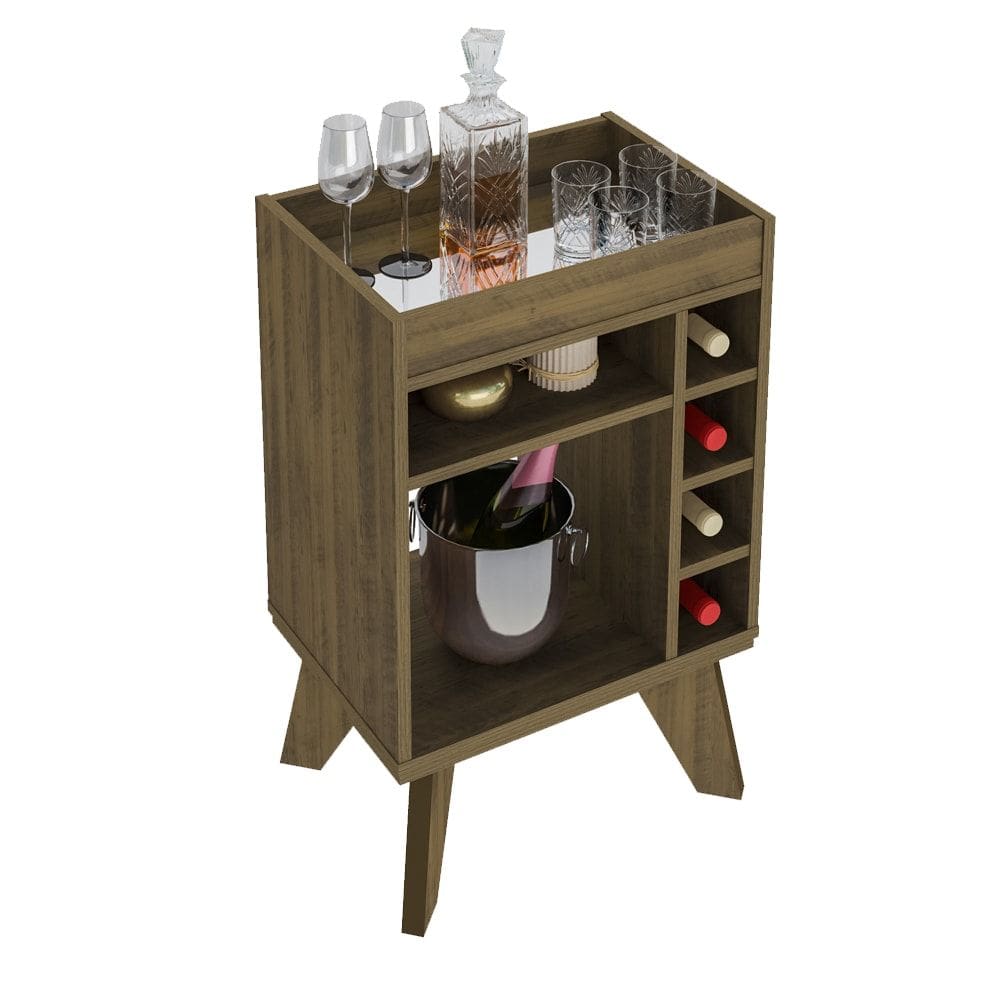 Aparador Adega Bar 4 Nichos 72X45 cm DRI 4102 Pinho ARLY