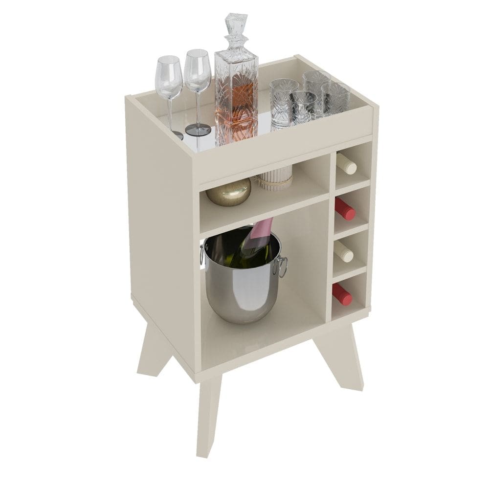 Aparador Adega Bar 4 Nichos 72X45 cm DRI 4103 Off White ARLY
