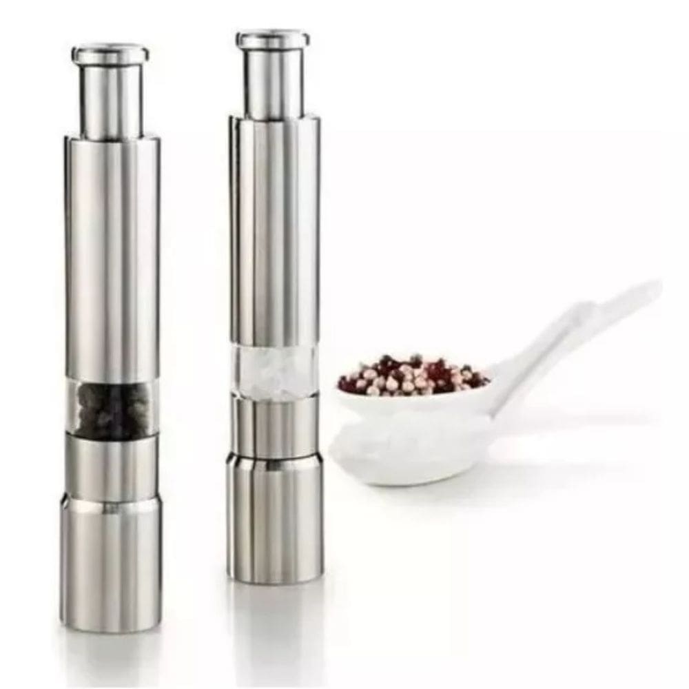 2 Moedor de pimenta Sal Inox Manual Churrasqueira Cozinha