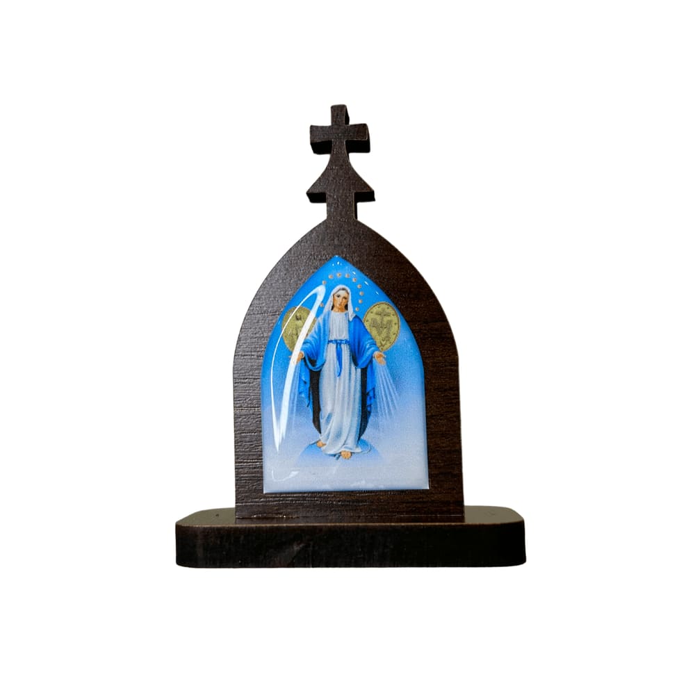 Mini Capela de Nossa Senhora das Graças em MDF 7cm