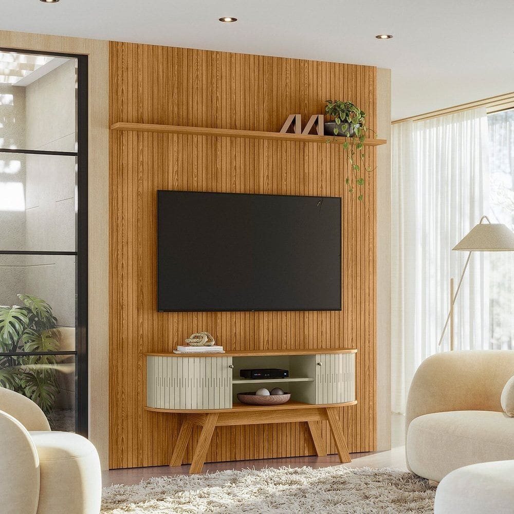 Rack com Painel para Tv até 65 Polegadas Silverston Cumaru/opala