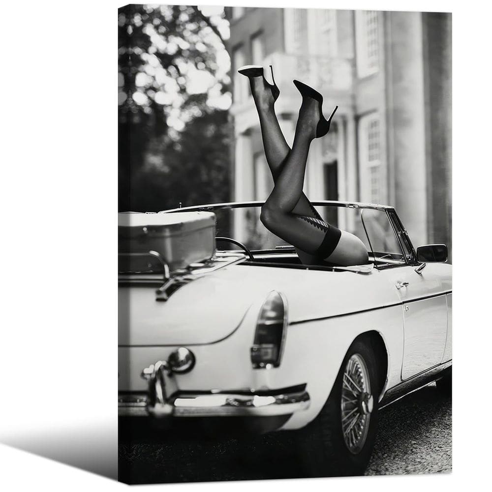 Pôster de arte de parede VERENIX Vintage Black White Sexy Women