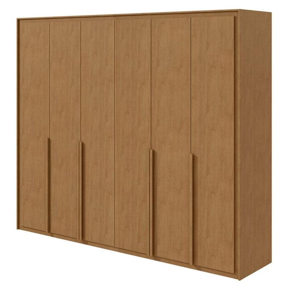 Guarda Roupa Casal Imperatore 3 Portas Amêndoa Clean - Lopas