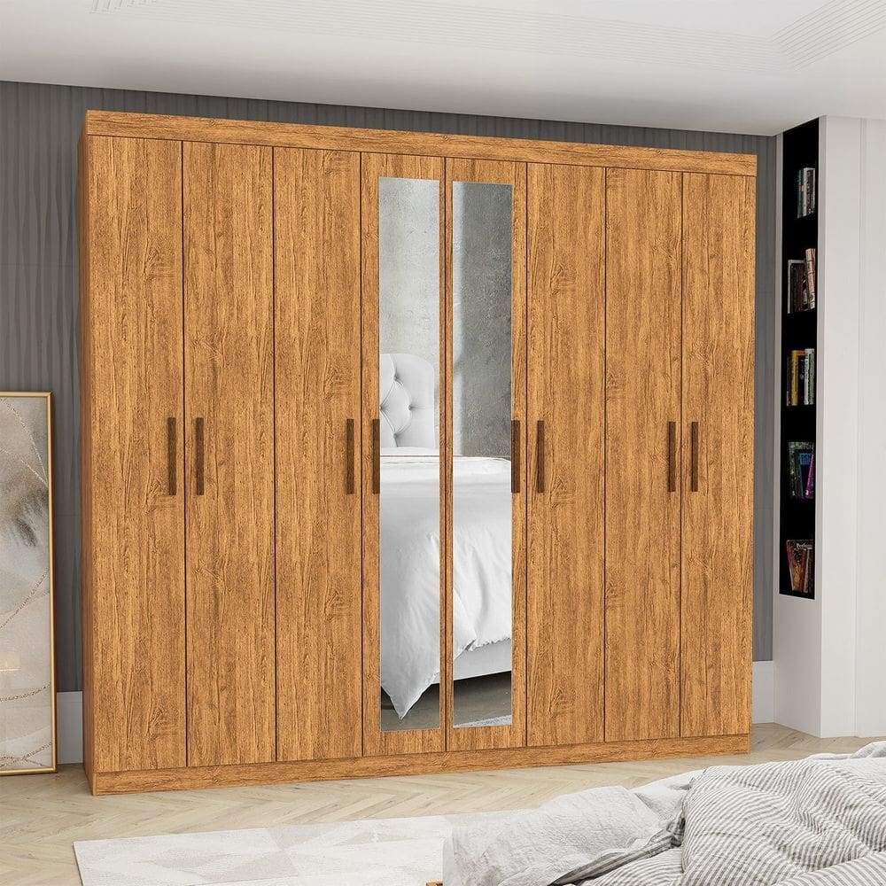 Guarda-roupa Stanley 8 Portas 4 gavetas Plus Cinamomo