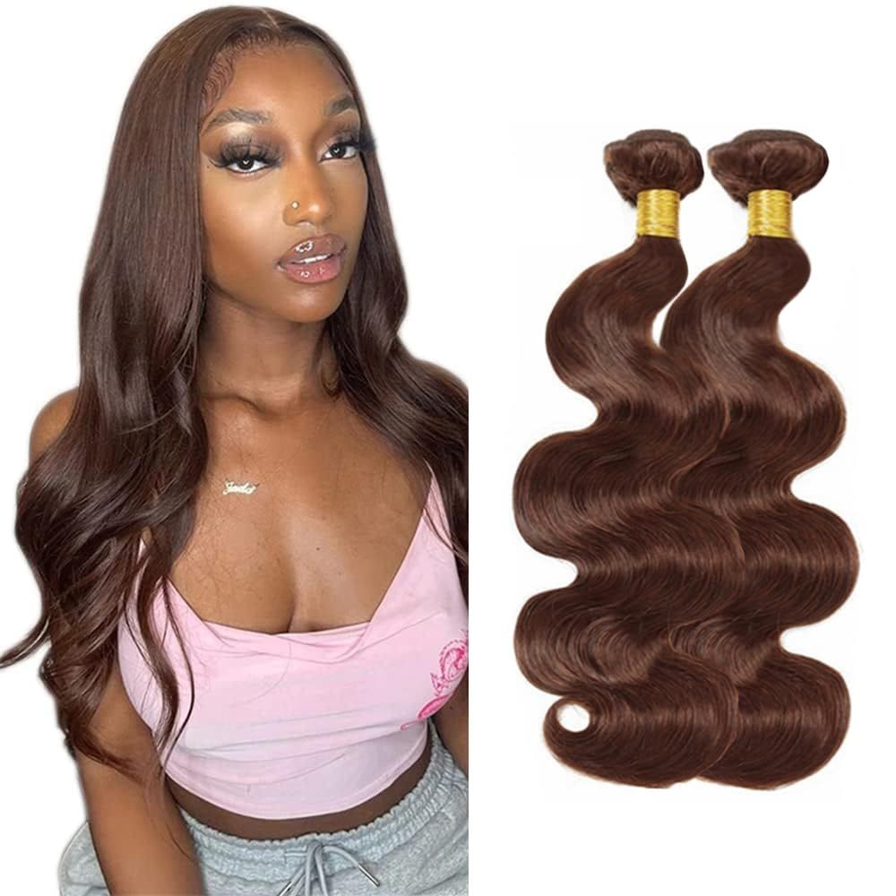 Pacotes de cabelo WuvusNM Chocolate Brown Body Wave 26" #4