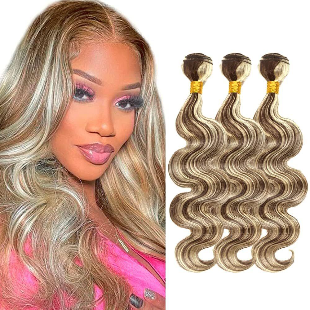 Pacotes de cabelo DiexRlamx Highlight Blonde Body Wave 45-55cm