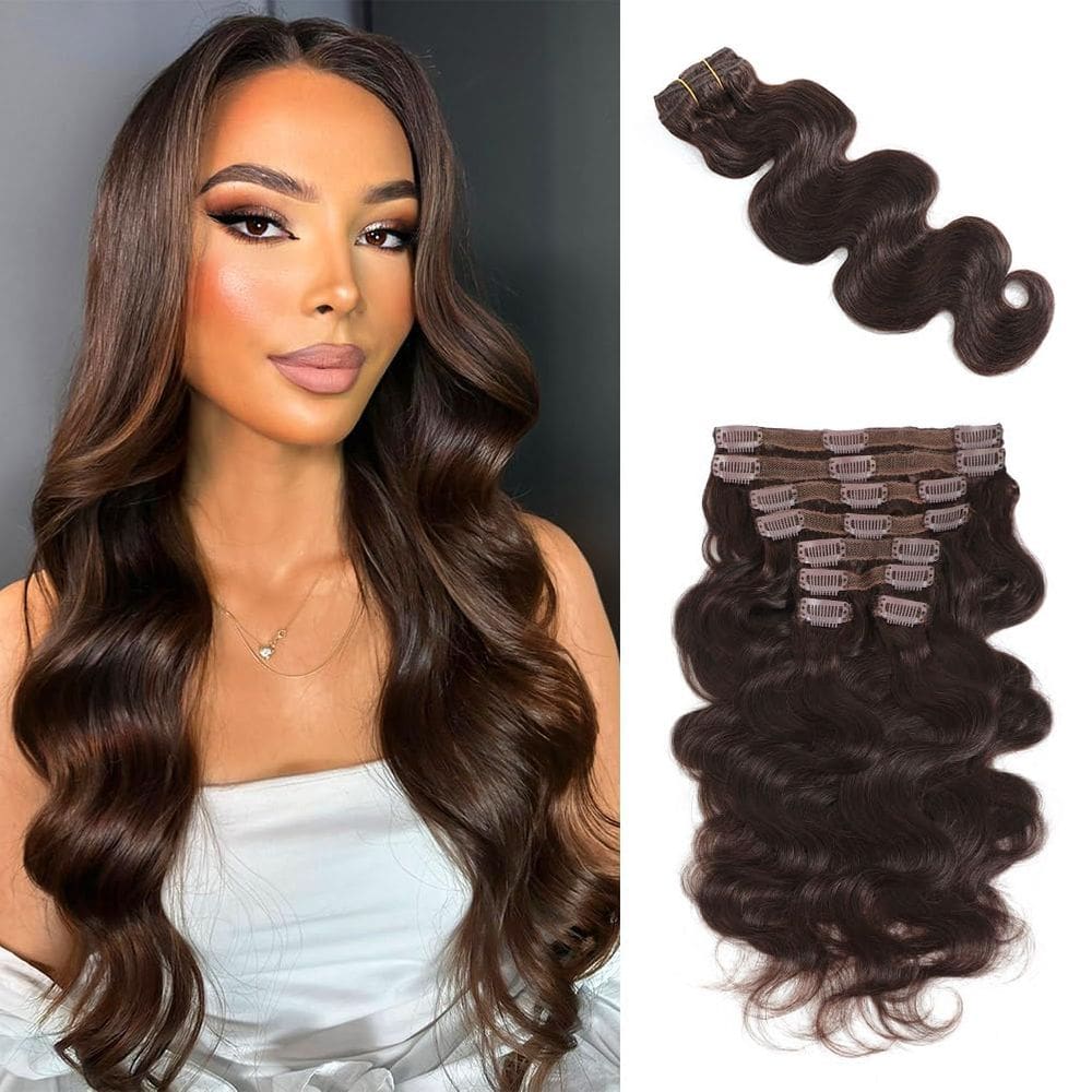 Extensões de cabelo Clip in AIWET Dark Brown 130g 22" Body Wave