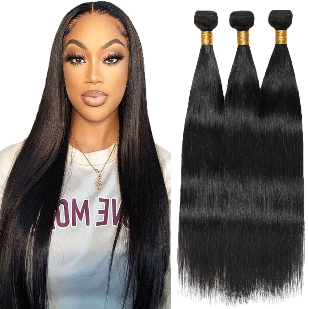 Pacotes de cabelo MAMART Brazilian Straight 3 pacotes 45-55cm