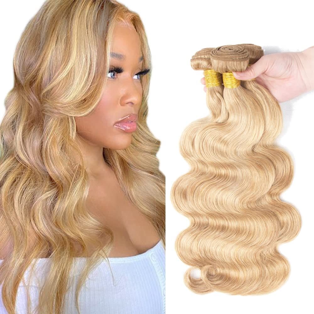 Pacotes de cabelo WuvusNM P27/613 Body Wave Blonde 30 35 40cm