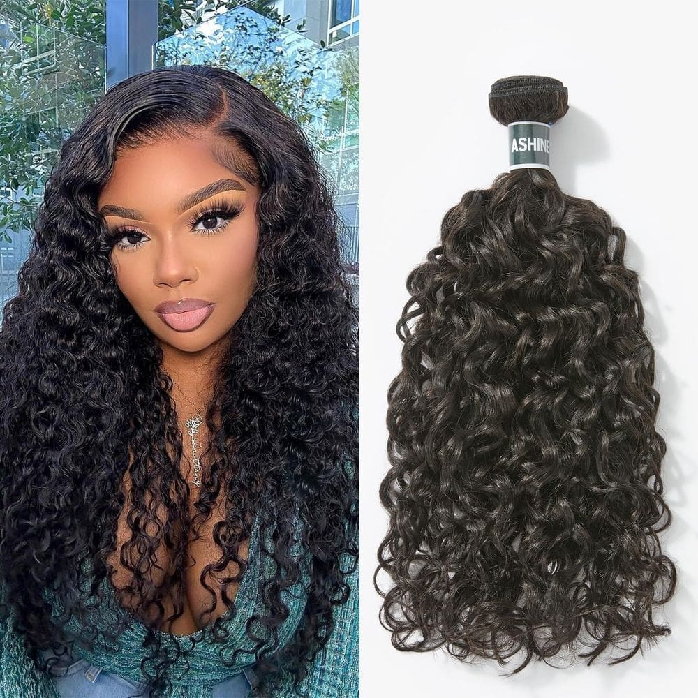 Pacote de cabelo ASHINE Deep Curly Water Wave Cambodian Raw 45cm