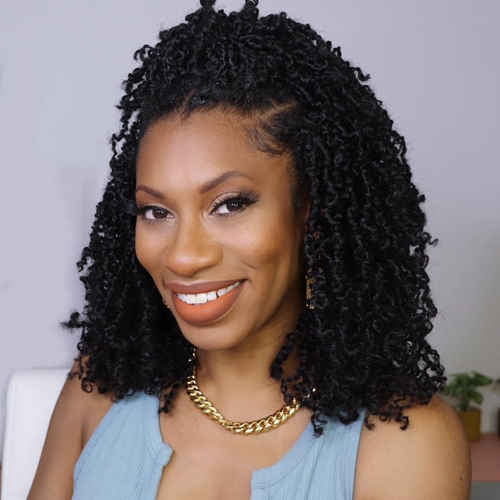 Crochet Hair GIX Yanky Twist 14 polegadas, 8 pacotes, preto natural