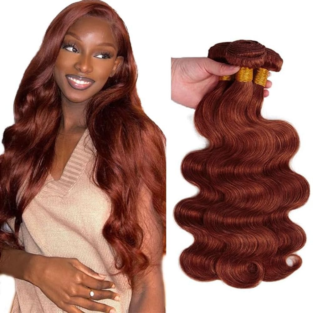 Pacotes de cabelo Diex Rlamx Reddish Brown Body Wave 8A 16-20 polegadas