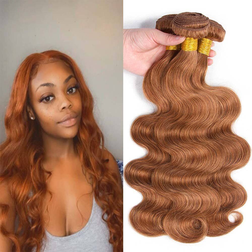 Pacotes de cabelo Yuksoocosh Color 30 Brown Body Wave 45-55cm