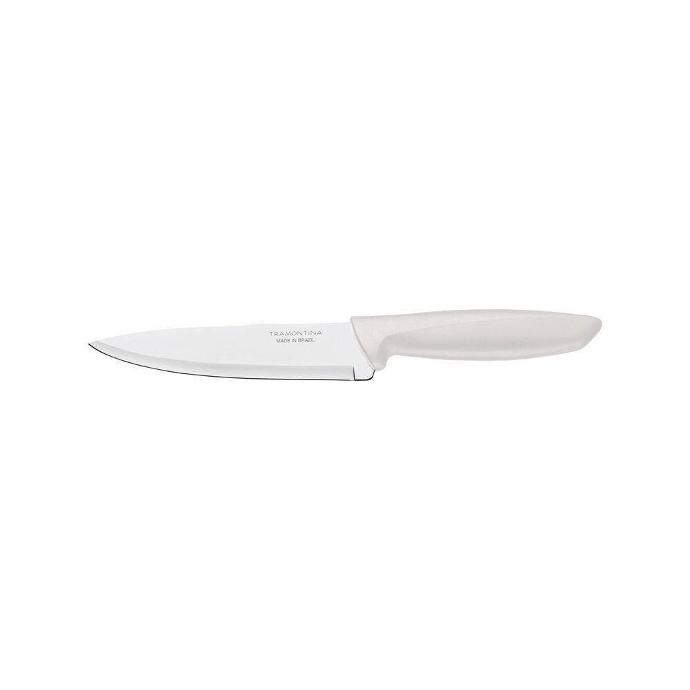 Faca Chef Tramontina Plenus Com Lâmina Em Aço Inox E Cabo De Polipropileno Off White 6" Tramontina