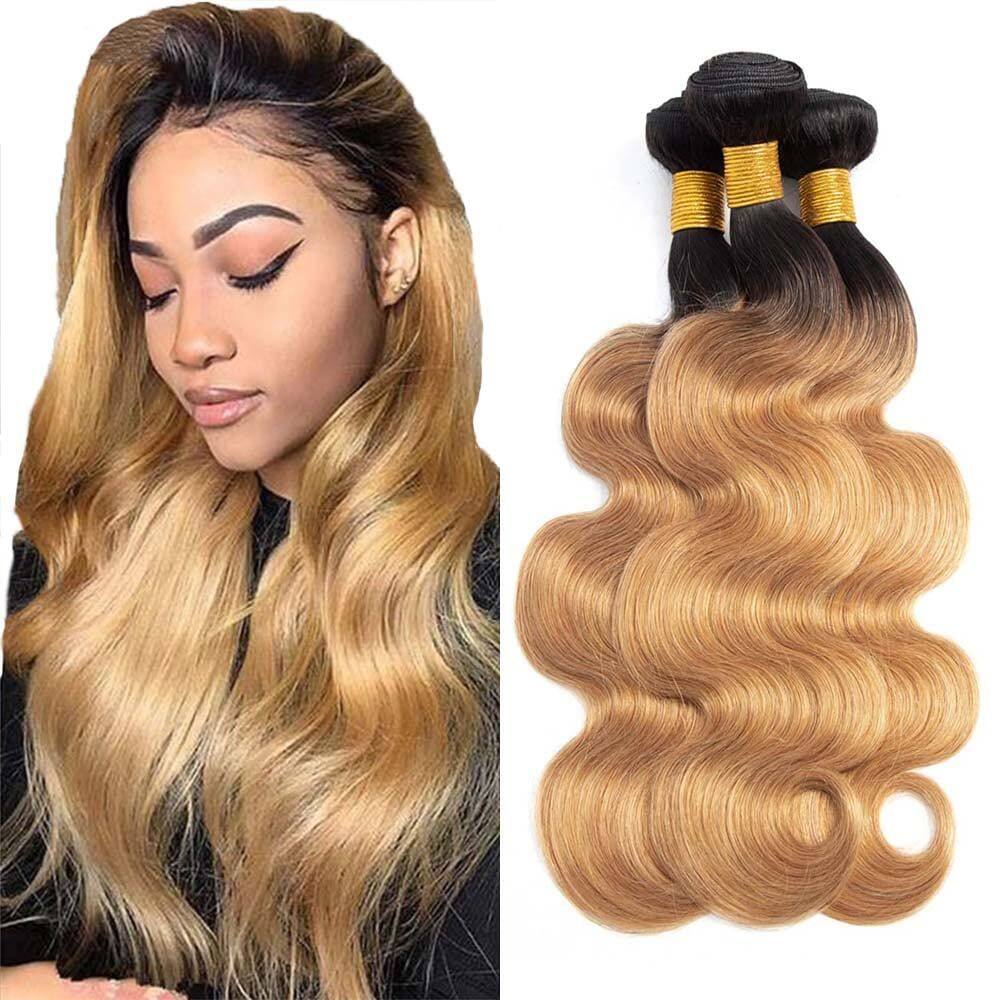 Pacotes de cabelo Biliisyff 1B/27 Body Wave 8A Brazilian Virgin