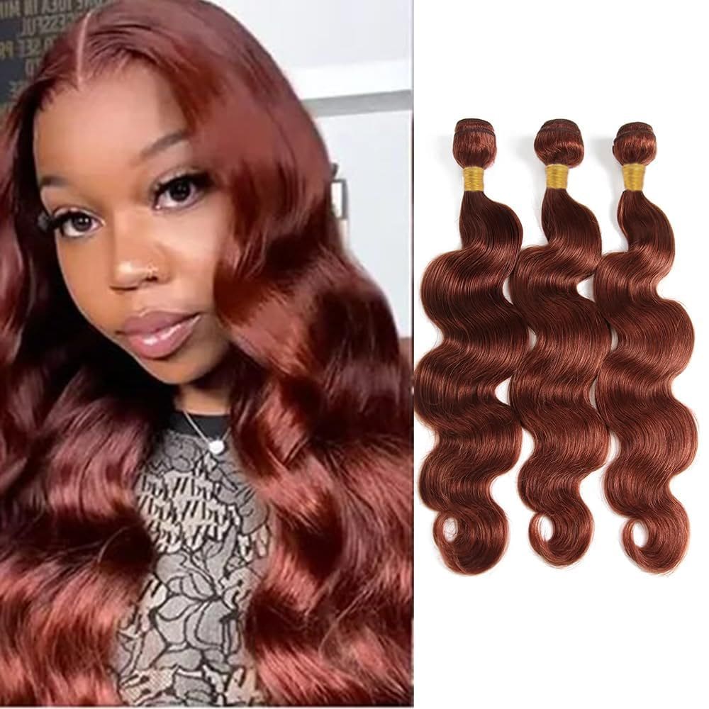 Pacotes de cabelo QEUOPE Highlight Brown Kinky Curly 40-50 cm Ombre