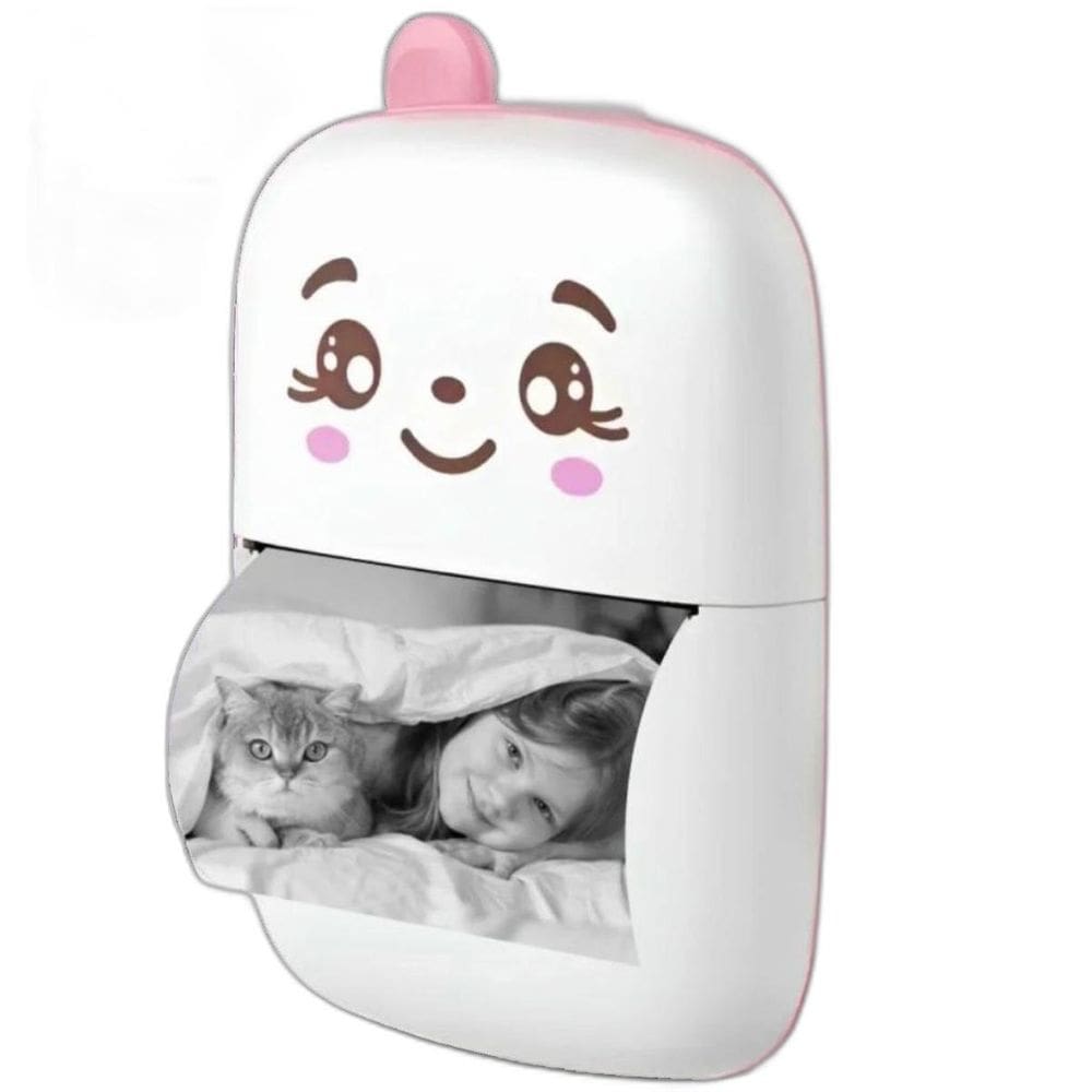 Mini Impressora Térmica Bluetooth Sem Fio Portátil - Rosa