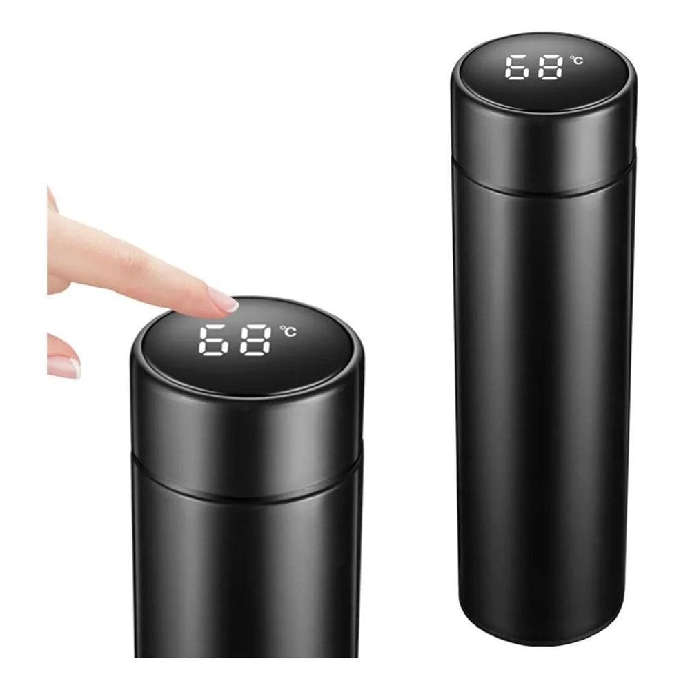 Garrafa Térmica Em Aço Inox Com Termômetro Digital 500 Ml