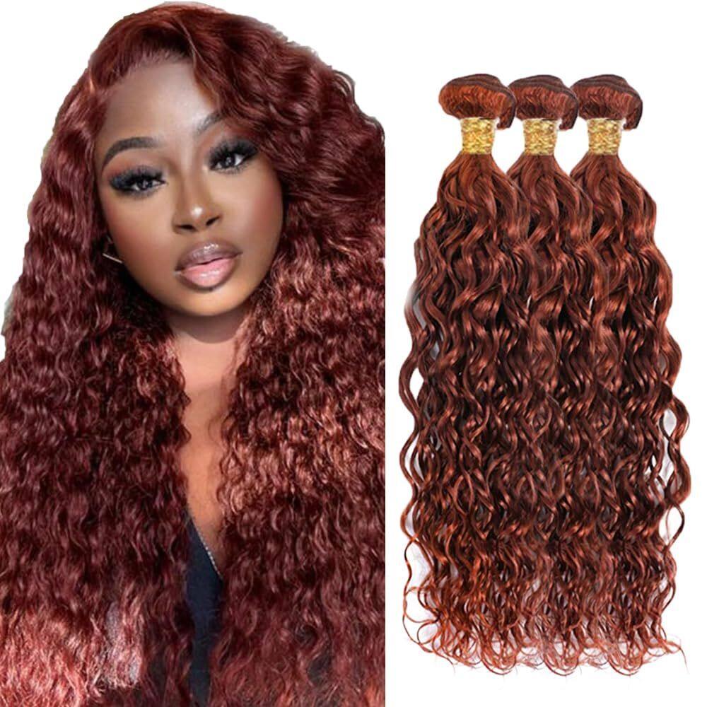 Pacotes de cabelo ZevPiul Color #33 Water Wave 40cm Brazilian