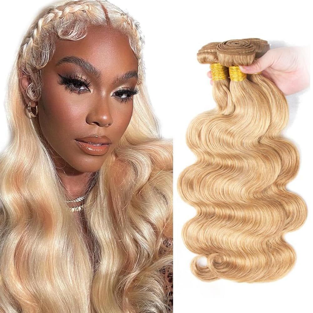 Pacotes de cabelo WuvusNM 613 Blonde Body Wave 14 cm 16 cm 18 cm