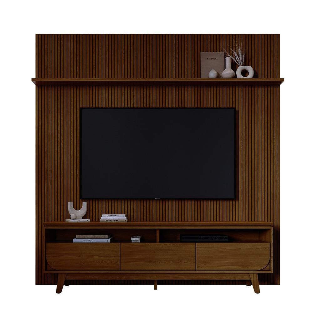 Rack com Painel para Tv até 75 Polegadas Luna Cumaru