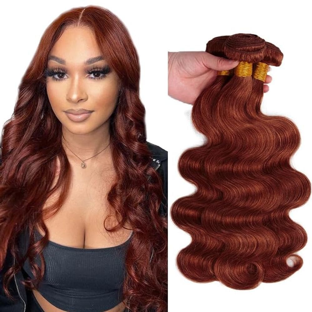 Pacotes de cabelo DiexRlamx Reddish Brown Body Wave 45-55cm 300g