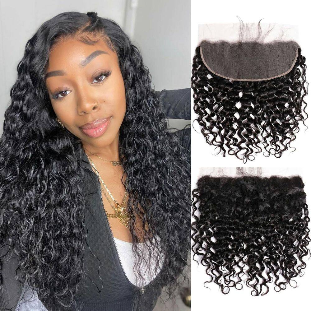 Lace Frontal DSEKCAIN Water Wave HD 13x6 30-55cm Cabelo cru