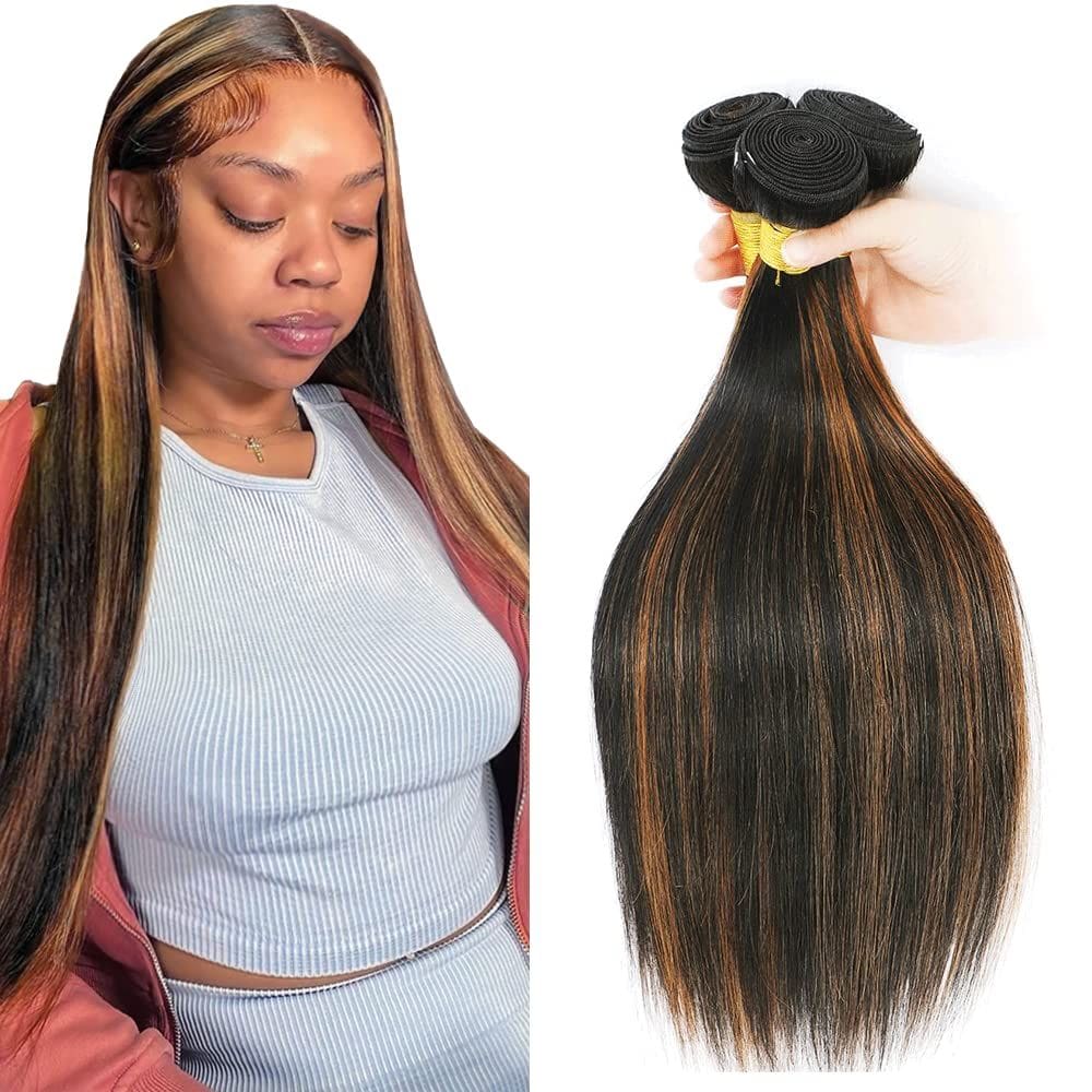 Pacotes de cabelo Vinmdonm Straight Brazilian Virgin 3x40cm P1B/30