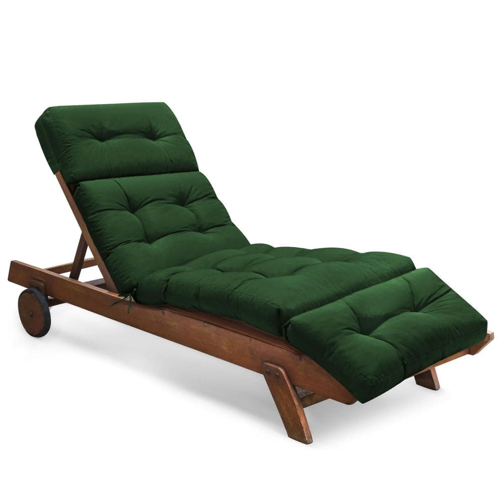 Almofada de espreguiçadeira ao ar livre Tycdiose impermeável verde