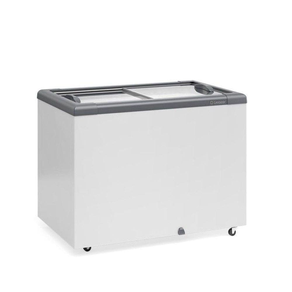 Freezer Horizontal Ghd 300H Branco 300L 2 Tampa Vidro Sem Cesto 220V - Gelopar