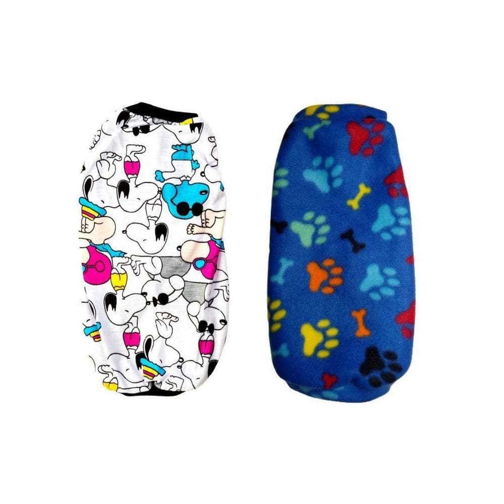 Kit 2 Roupas Para Cães - Pijama EGG E Suéter Azul EG
