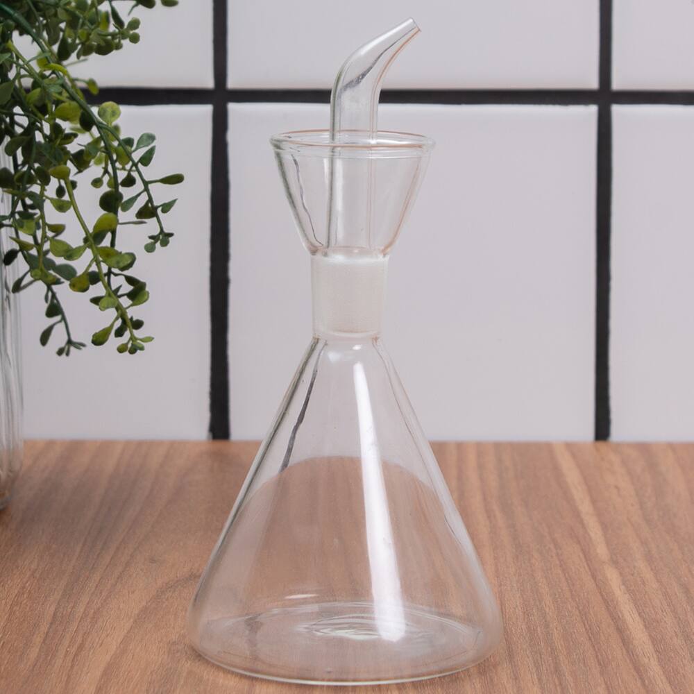 MES04554NAT01-Galheteiro de Vidro Oikos Borossilicato 250ML Triangular